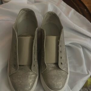 Very Volatile gold shiny snake skin sneakers!  So cute sneakers, so comfortable.